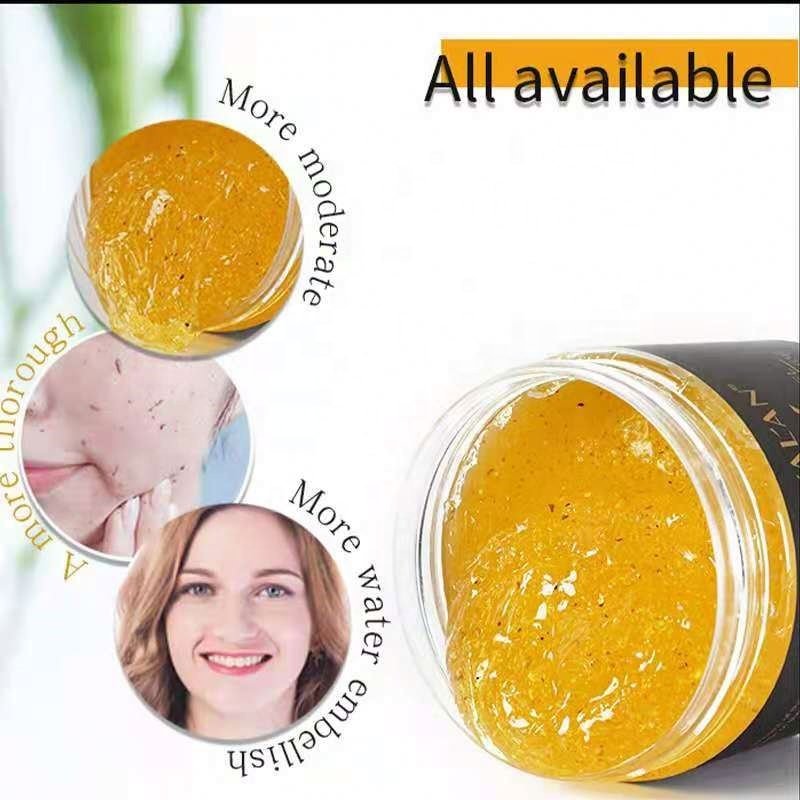 Lidercare 24k Gold Body Scrub Exfoliate Whitening Private Label Body Scrub For Women Guangzhou Body Care Supplier