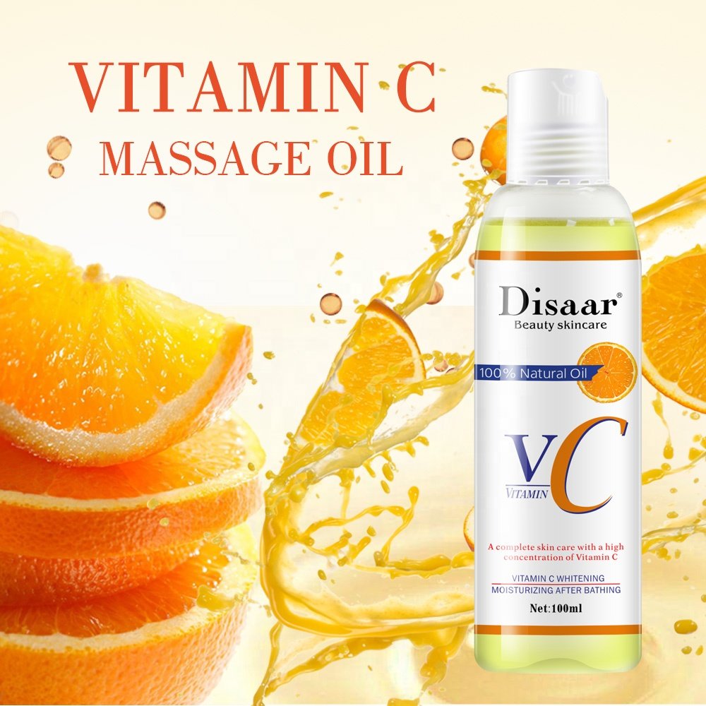 Pure Natural Face Body Care Vitamin C Lightening Oil Women Whitening Moisturizing Body Essential Oil 100ml