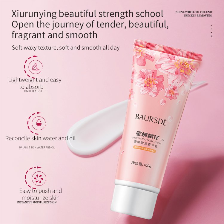 100g Private Brand Cherry Blossom Body Lotion Moisturizing Whitening Refreshing Perfume Body Lotion