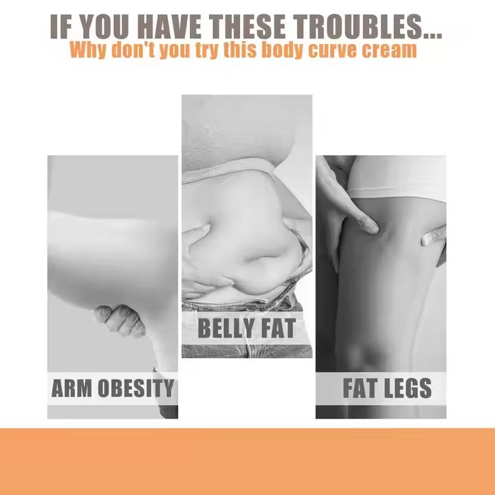 Slimming and shaping cream for slimming and tightening the belly, tightening the curves and firming the skin