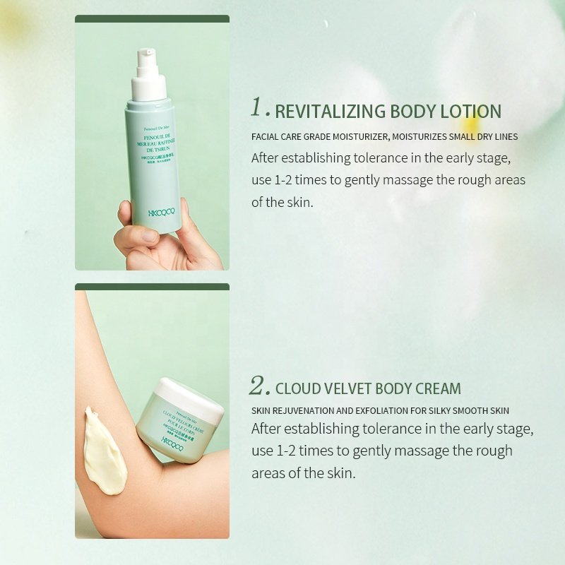 OEM Cloud Velvet Body Lotion Moisturizer Cream Combo Skin-friendly Peptide Collagen Hydrating Moisturizing Body Care Products