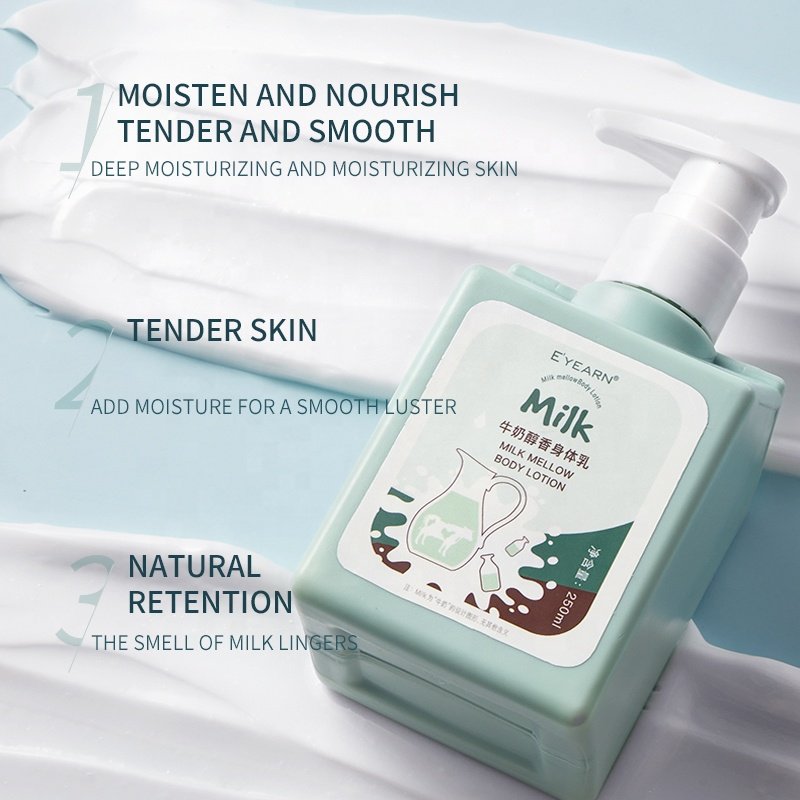 Milk Body Lotion Soothing Moisturize Soft Skin Contains Rich Milk Protein & Squalane for Dry Skin Improve Rough Skin Care Lotion