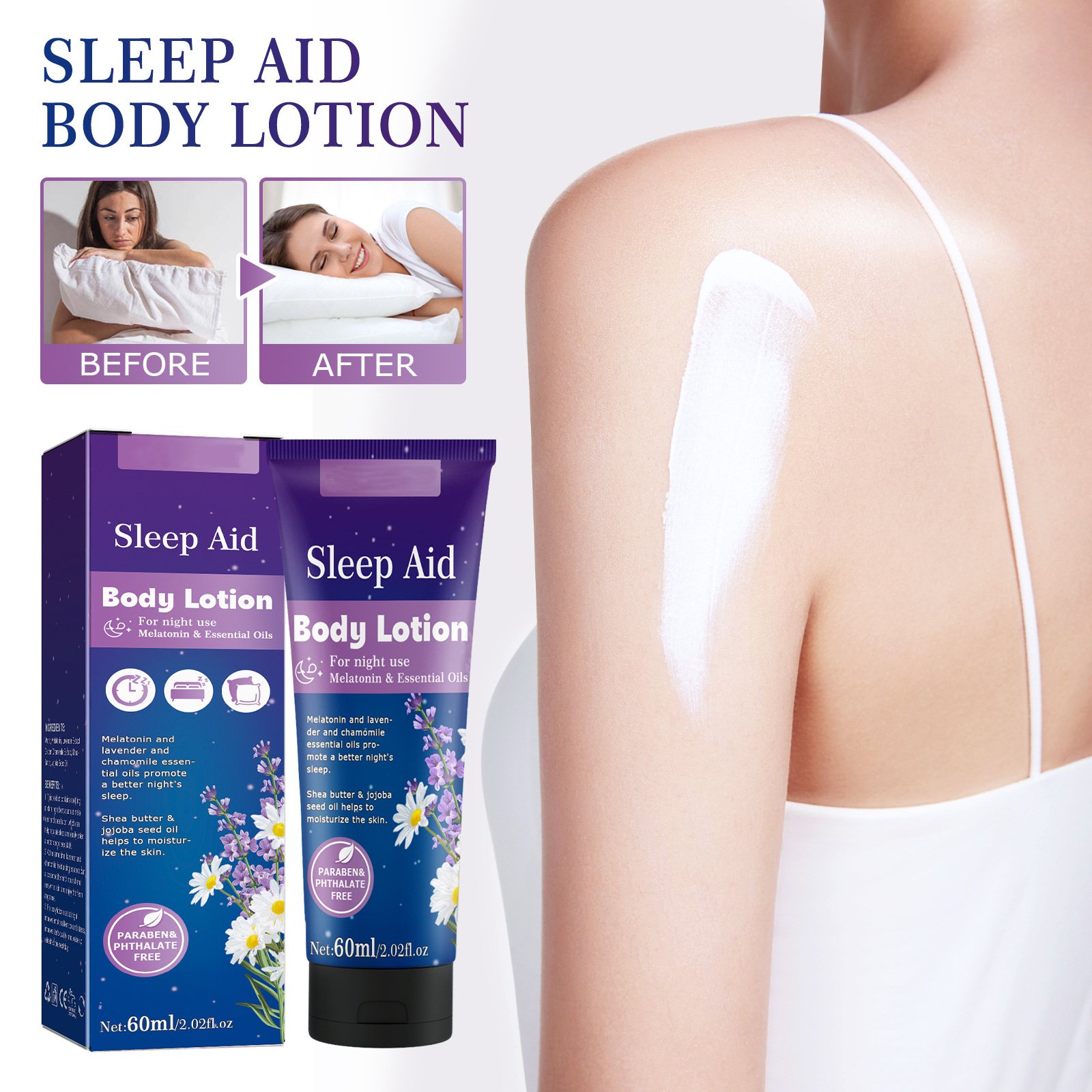 Vegan Whitening Body Lotion Hydrating and Moisturizing Skin for Face Use Sleep Aid and Rejuvenating Dull Skin
