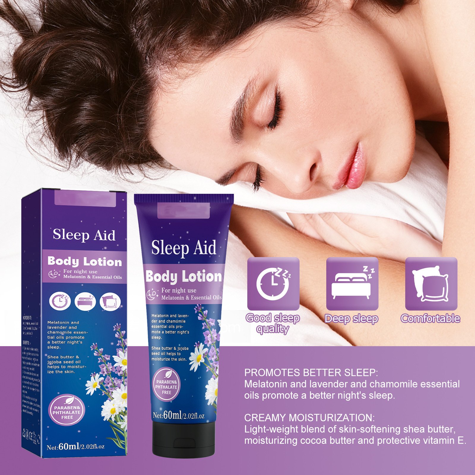 Vegan Whitening Body Lotion Hydrating and Moisturizing Skin for Face Use Sleep Aid and Rejuvenating Dull Skin