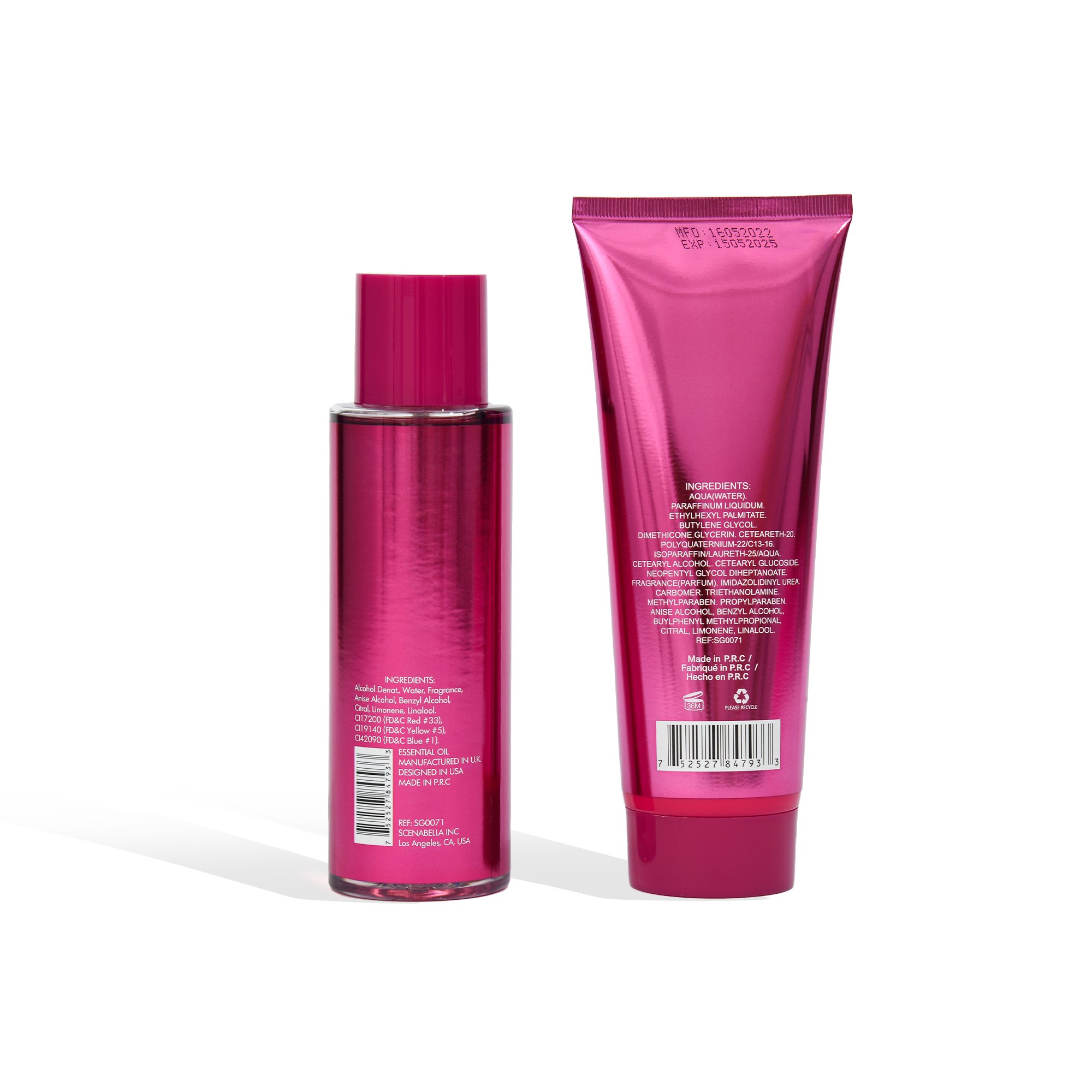 Manufacturing 250ML original perfume women's body splash fresh mist fantasy body spray and 236ml moisturizing body lotion