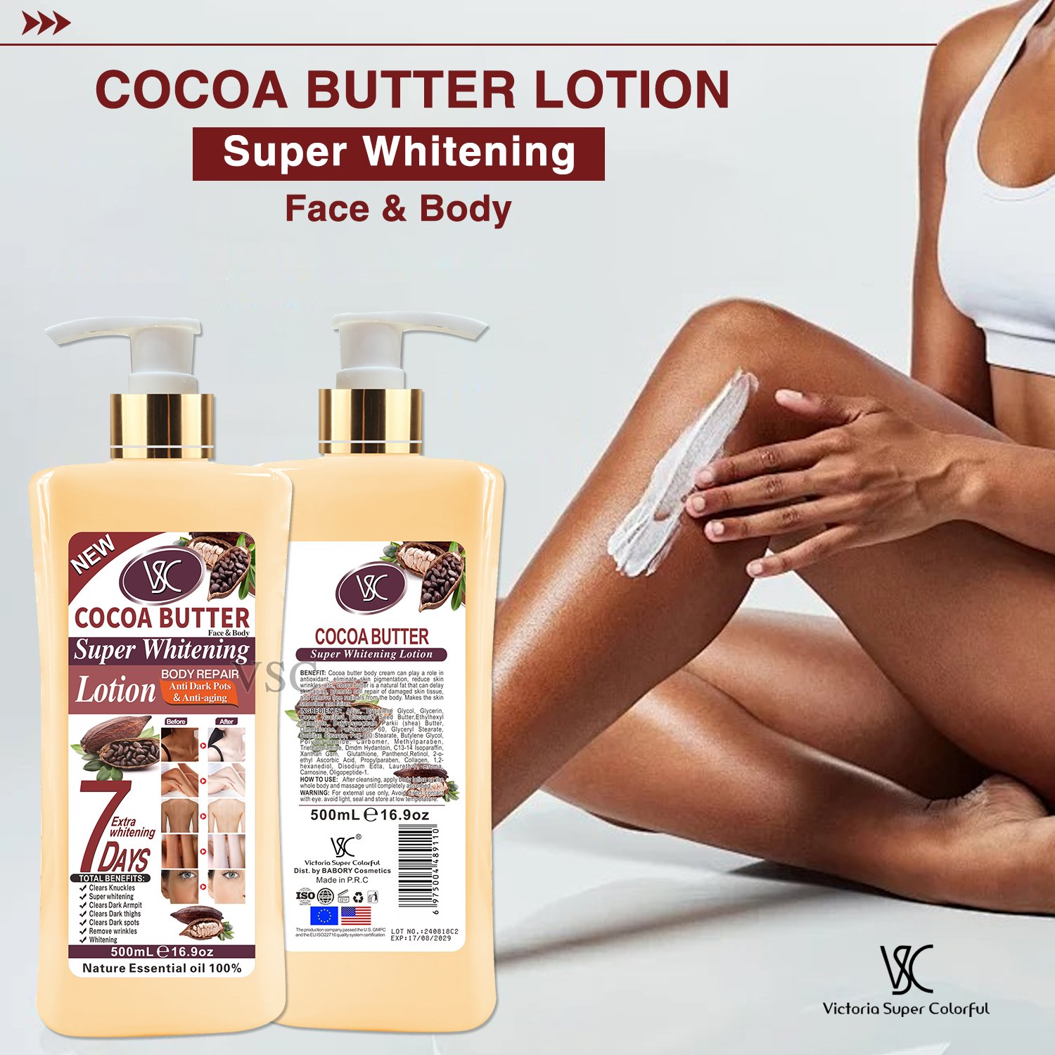 Super Whitening Turmeric Lotion Cream Brightening Smoothing Moisturizer Nourishing Skin Care Vitamin C body & face Body Lotion