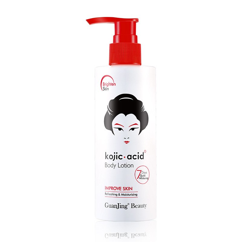 Private Label 230ml Body Lotion for Dark Skin Kojic Acid Retinol Organic Whitening Brightening Ingredients Designed Black Skin