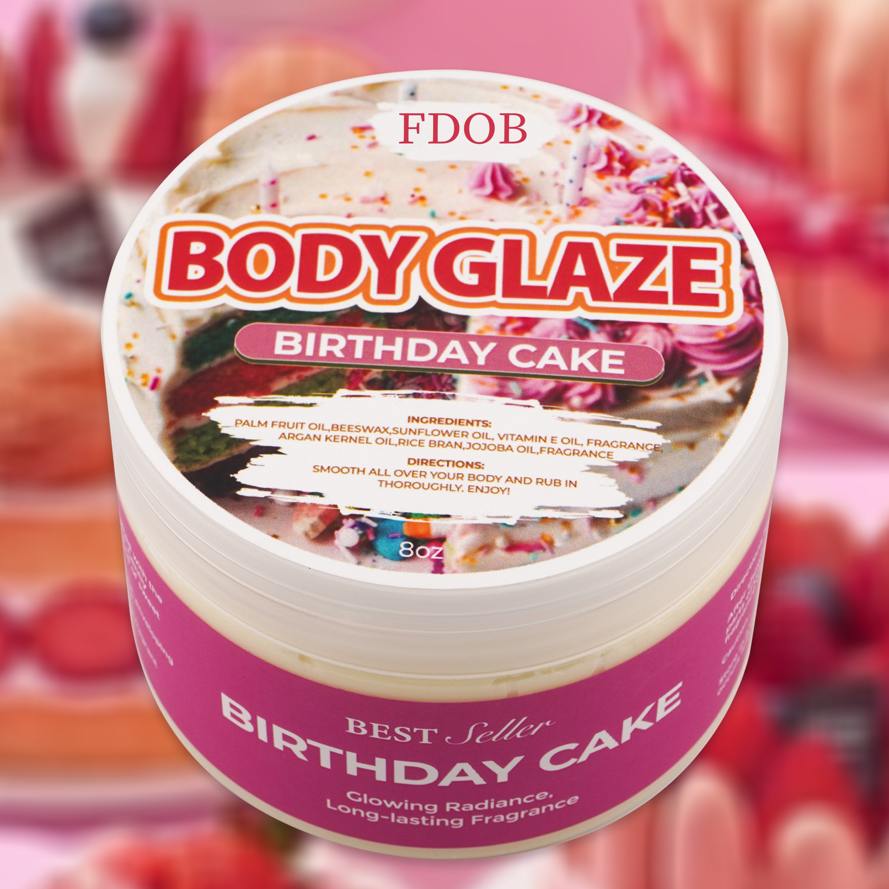 Wholesale Body Lotion Body Glaze Customizable Fragrance Birthday Cake 100% oil Naturals Shea Butter Shea butter for Body