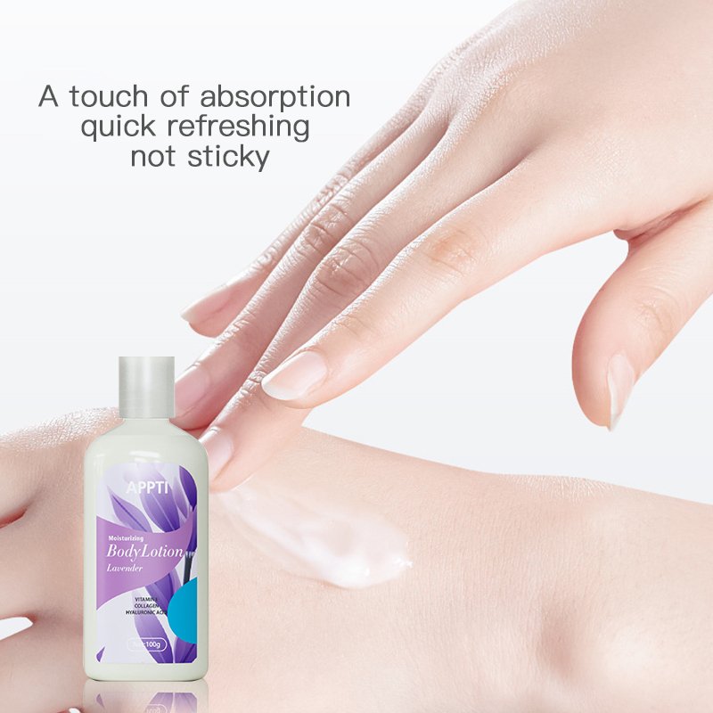 Private Label Lavender Whitening Organic Body Lotion Moisturizing Organic Floral fragrance Long-lasting Hydration Sensitive Skin