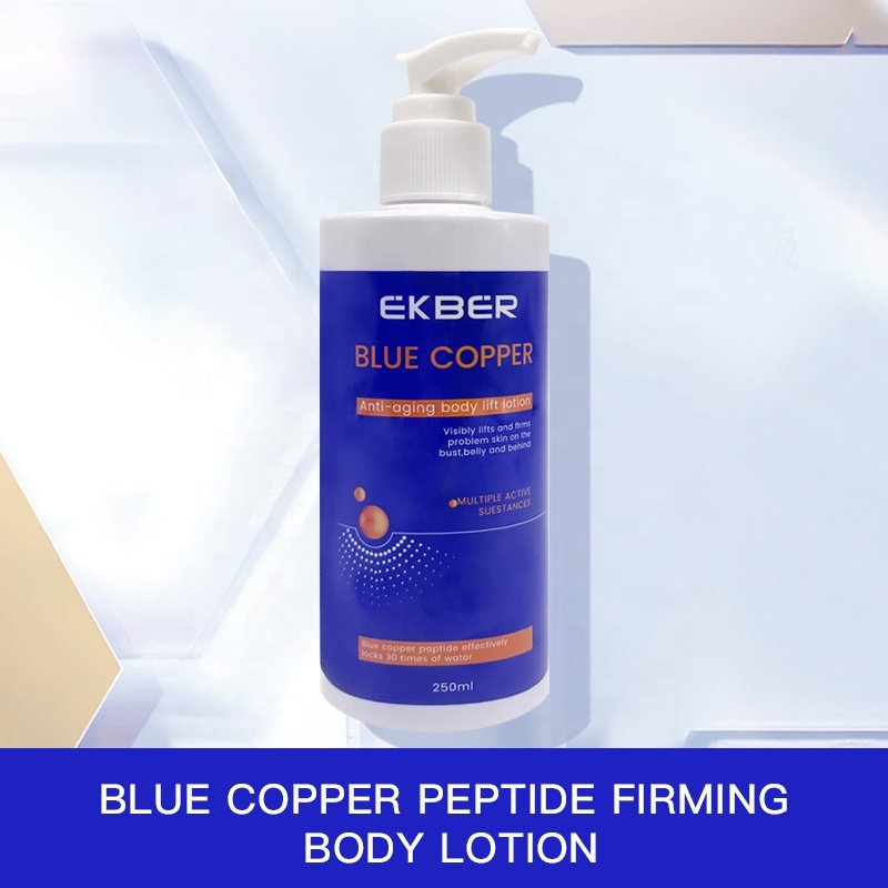 Low Moq Ghk-cu Blue Copper Peptide Body Face Lotion Blue Copper Peptide Firming Body Lotion Blue Copper Peptide Body Lotion