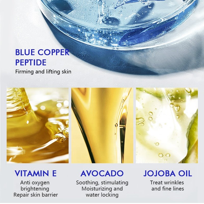 Low Moq Ghk-cu Blue Copper Peptide Body Face Lotion Blue Copper Peptide Firming Body Lotion Blue Copper Peptide Body Lotion
