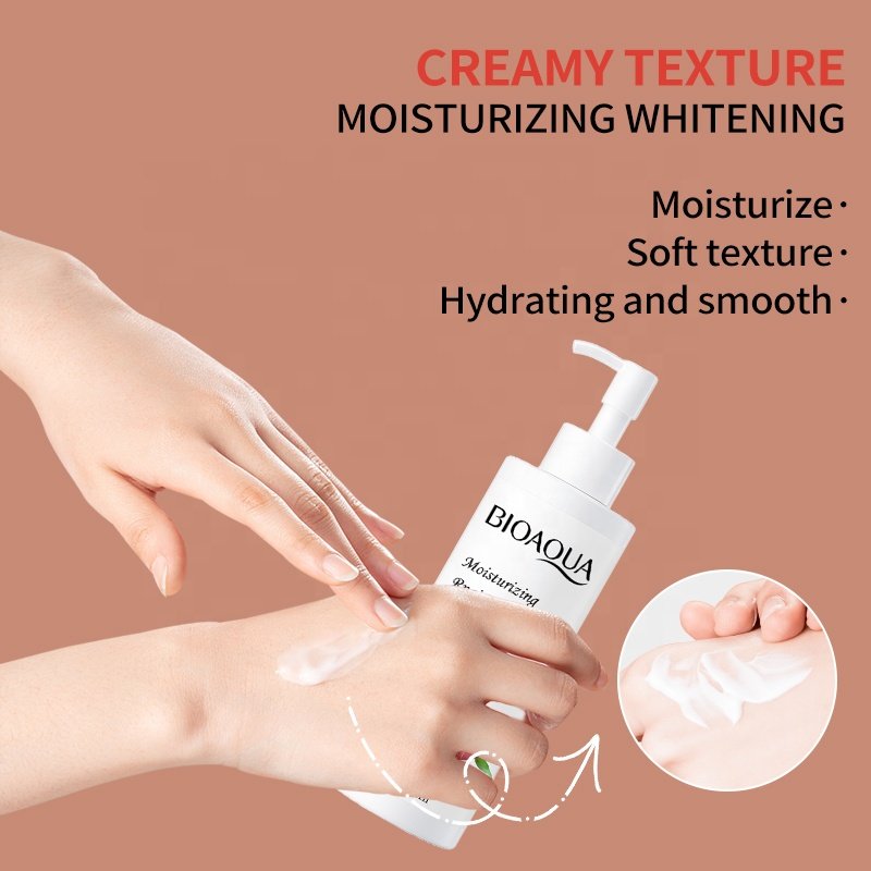 OEM BIOAQUA Wholesale Whitening Body Lotion Lightening Hydrating Body Milk Coconut Vitamin C Nourish Skin Anti-aging Body Lotion