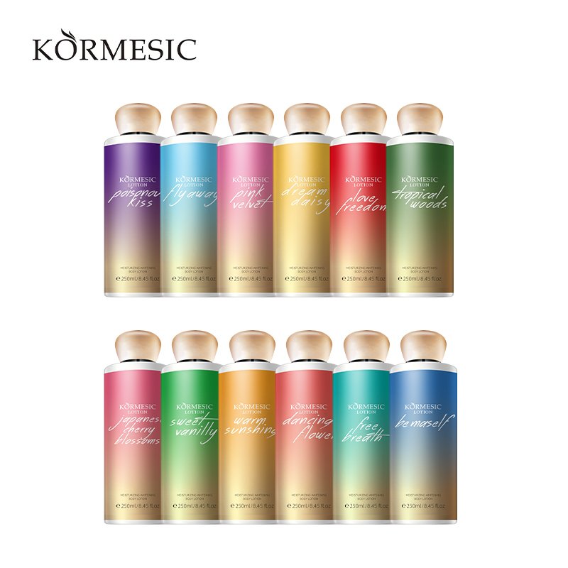 KORMESIC OEM ODM Private Label body lotion creamMoisturizing Whitening Body Milk Vitamin E Nicotinamide skincare Body Lotion