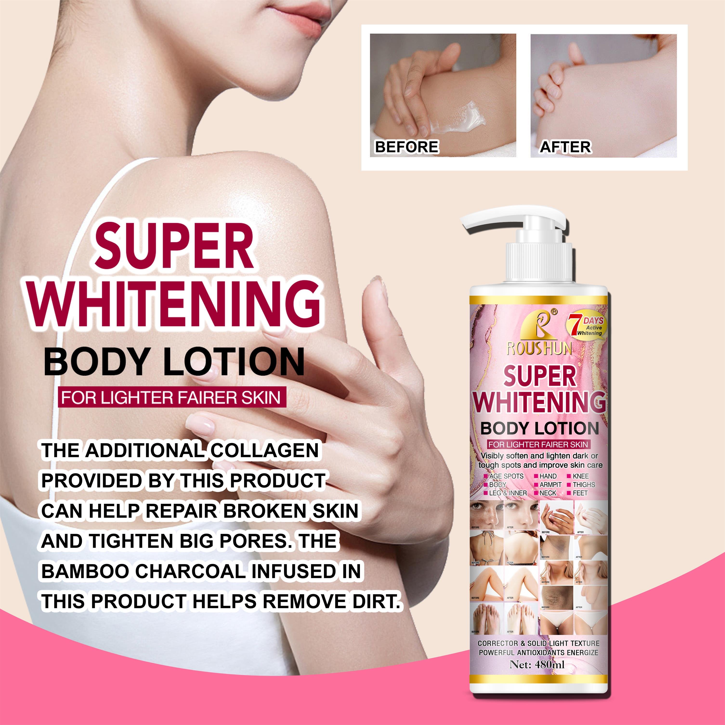 Private Label Super Whitening Body Lotion Lightening Brightening Soften Skin Body Cream