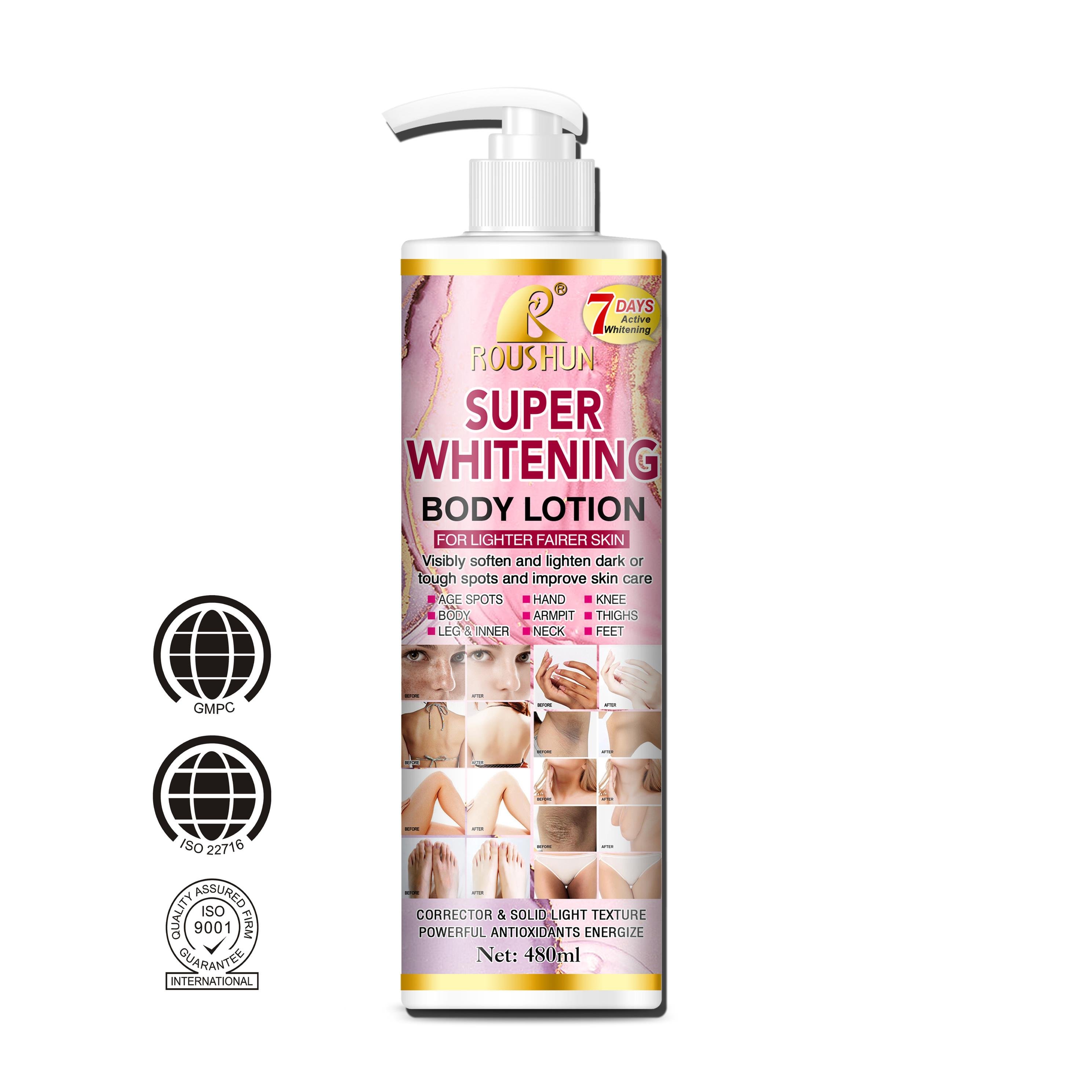 Private Label Super Whitening Body Lotion Lightening Brightening Soften Skin Body Cream