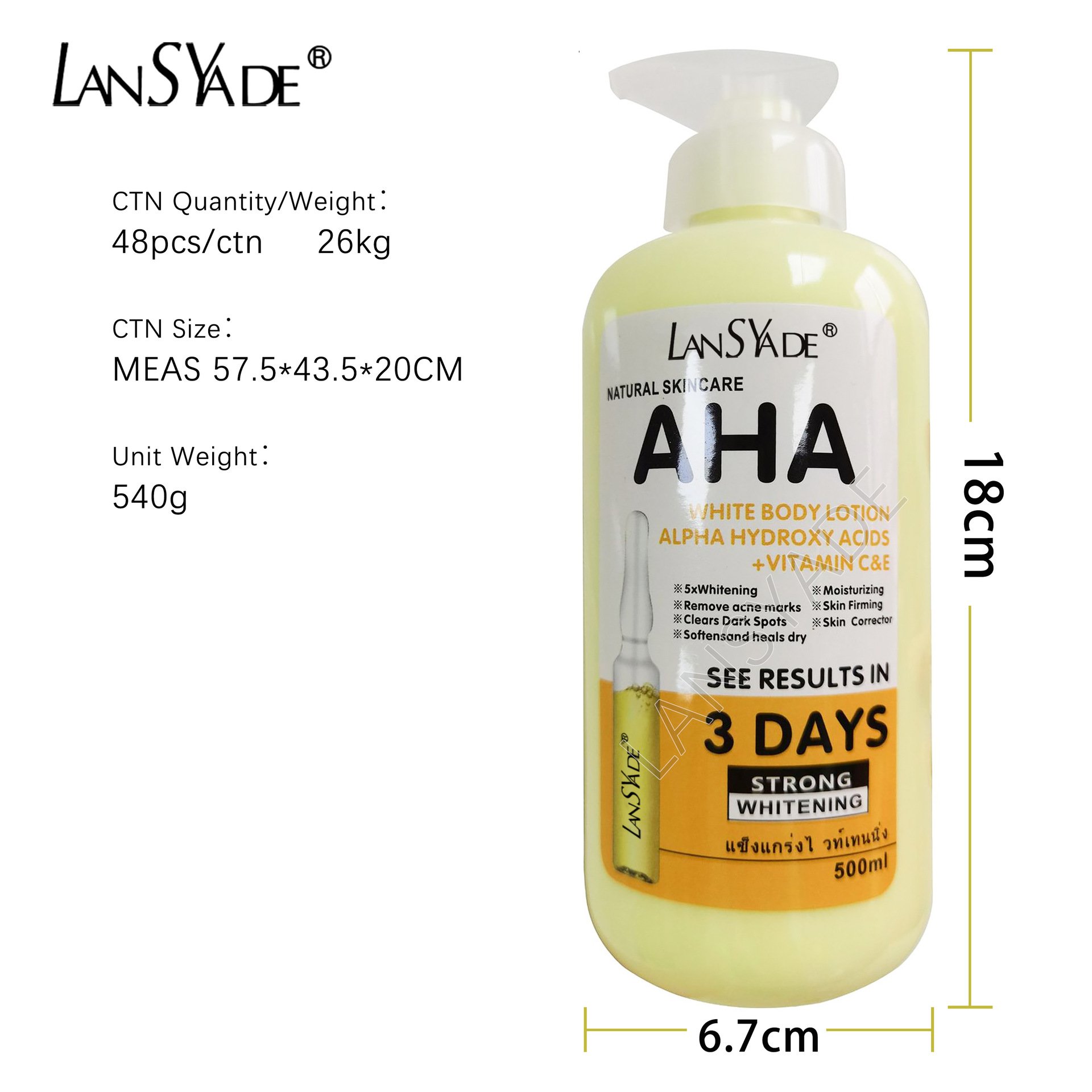 Fruit Acid +VC&E Body Lotion Removes Spots Brightening Best Skin Body Face Anti Acne Whitening Lotion for Black Skin
