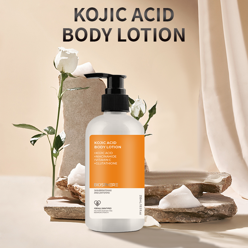 Beauty Factory Organic Vitamin C Private Label Moisturizing Brightening Fast Skin Whitening Kojic Acid Body Lotion For Women