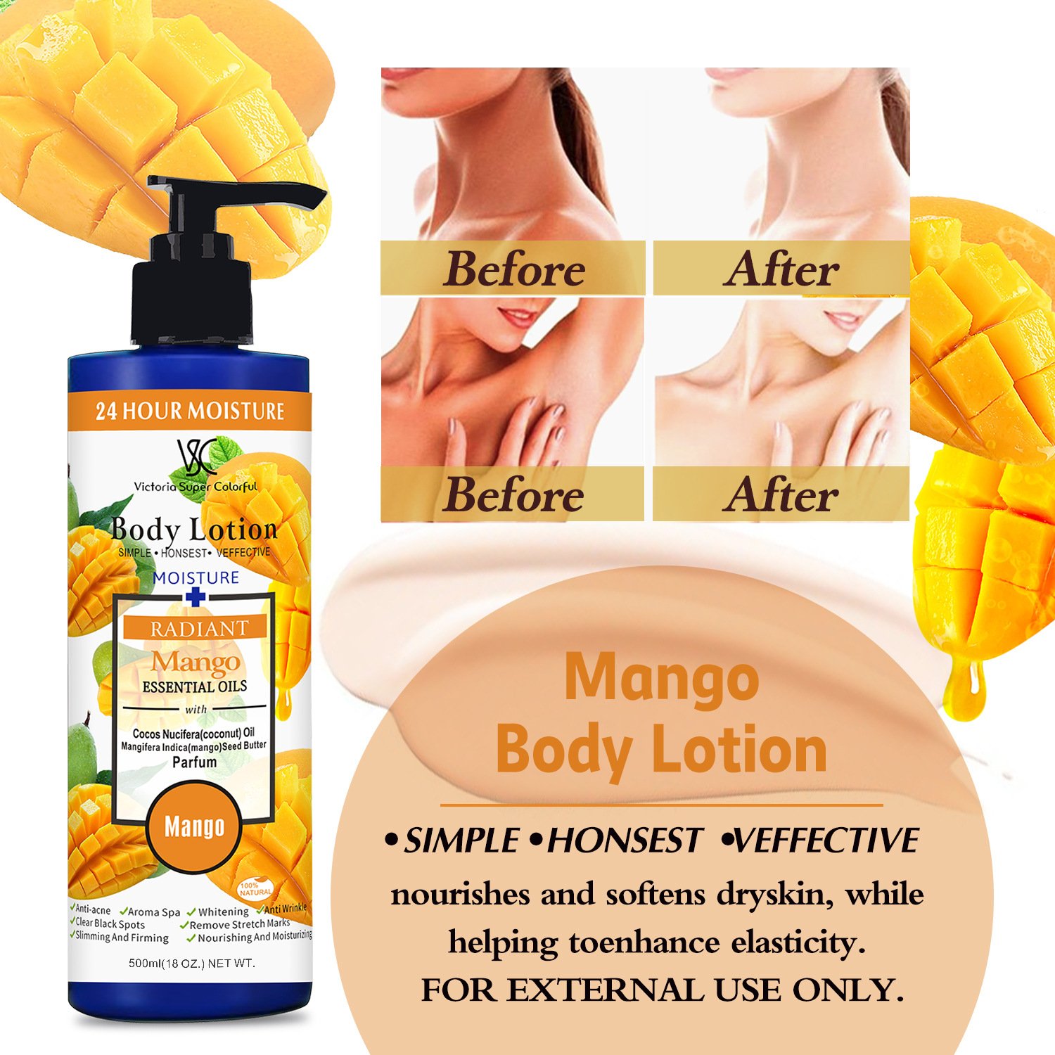 Natural Organic Alpha Arbutin 24 hour Moisture Body Lotion Whitening Skincare Vitamin C Brightening Nourishing Body Aroma Spa