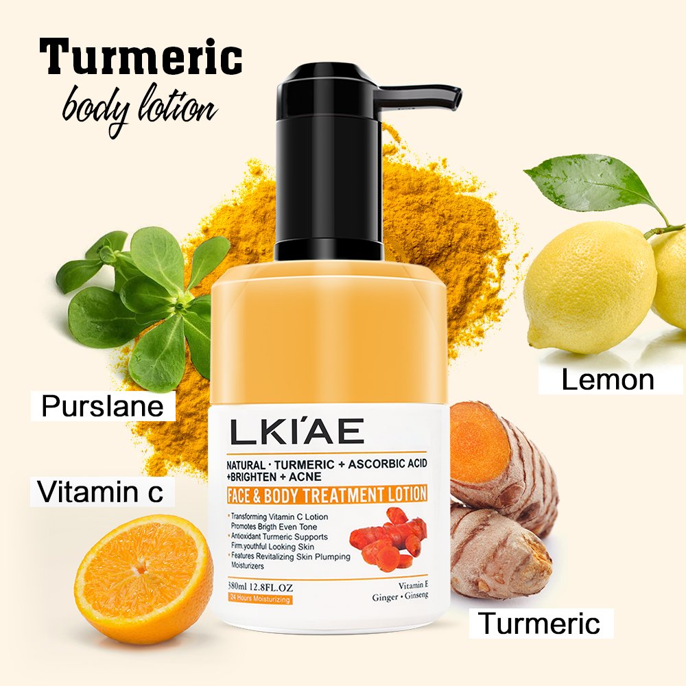 Best Whitening Brightening Anti-acne removal Turmeric Extract Shea Butter brighteningTurmeric body lotion for men