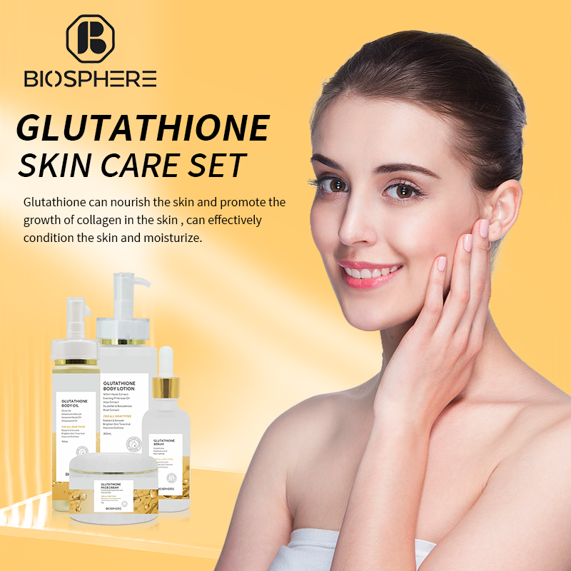 Cosmetics Manufacturer Antioxidant Anti Aging Custom Whitening Hyaluronic Acid Body Brightening Glutathione New Skin Care Set