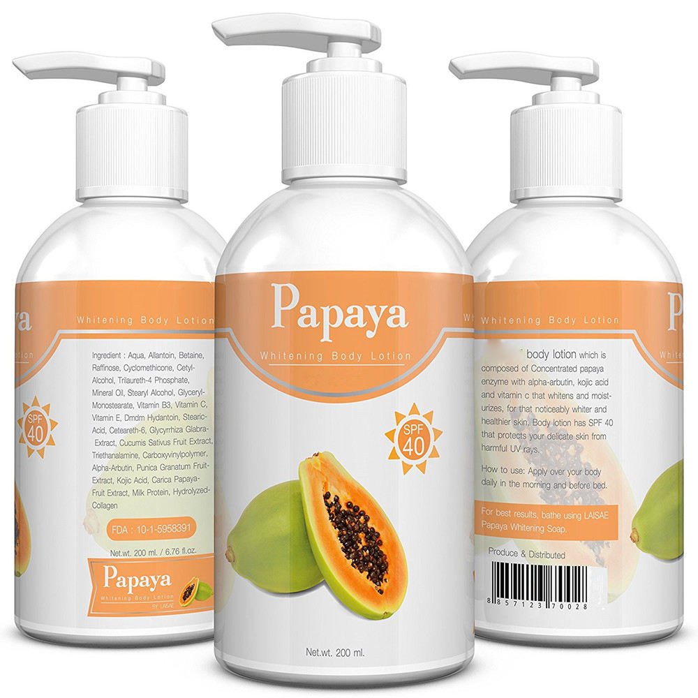 Private Label Natural Black Skin Whitening Papaya Body Lotion