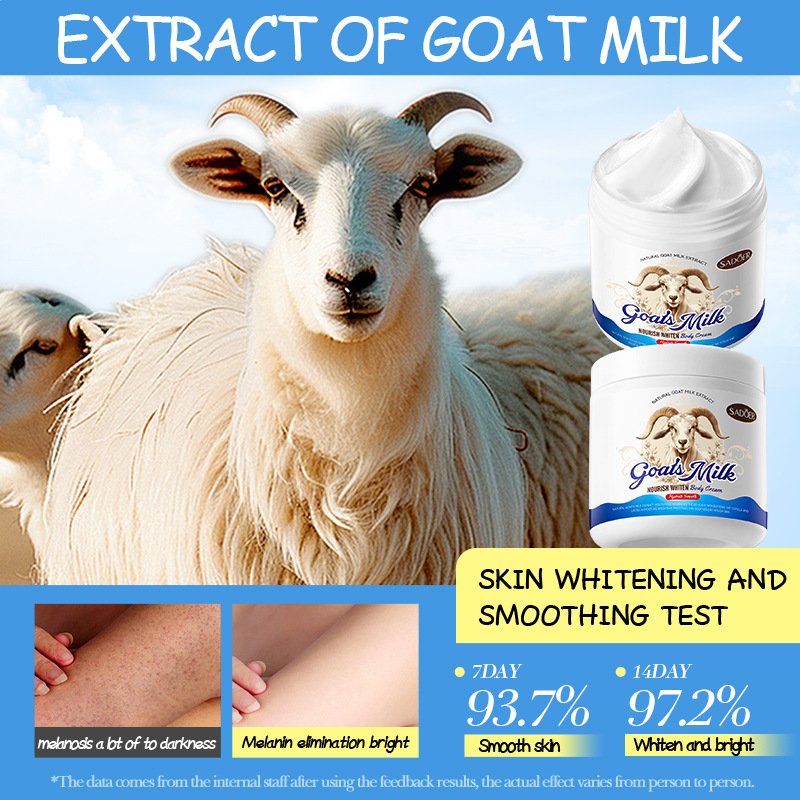 Wholesale Goat Milk Organic Body Deeply Hydrate Refreshing Long-lasting Nourish Dry Skin Whiten Body Lotion 500g