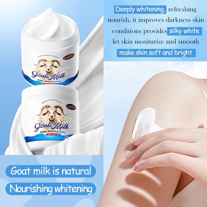 Wholesale Goat Milk Organic Body Deeply Hydrate Refreshing Long-lasting Nourish Dry Skin Whiten Body Lotion 500g