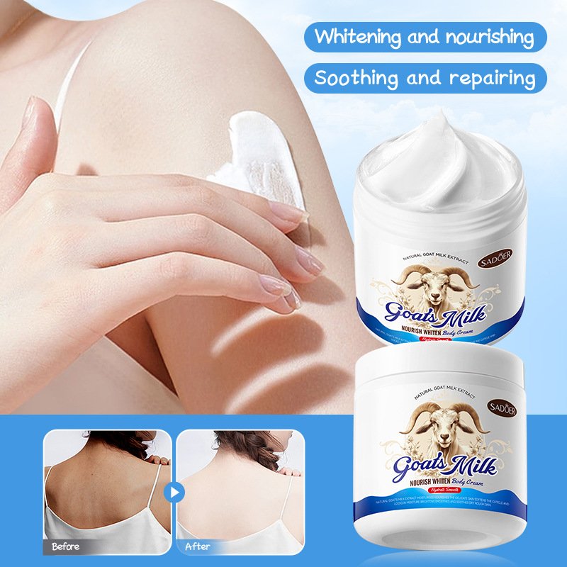 Wholesale Goat Milk Organic Body Deeply Hydrate Refreshing Long-lasting Nourish Dry Skin Whiten Body Lotion 500g