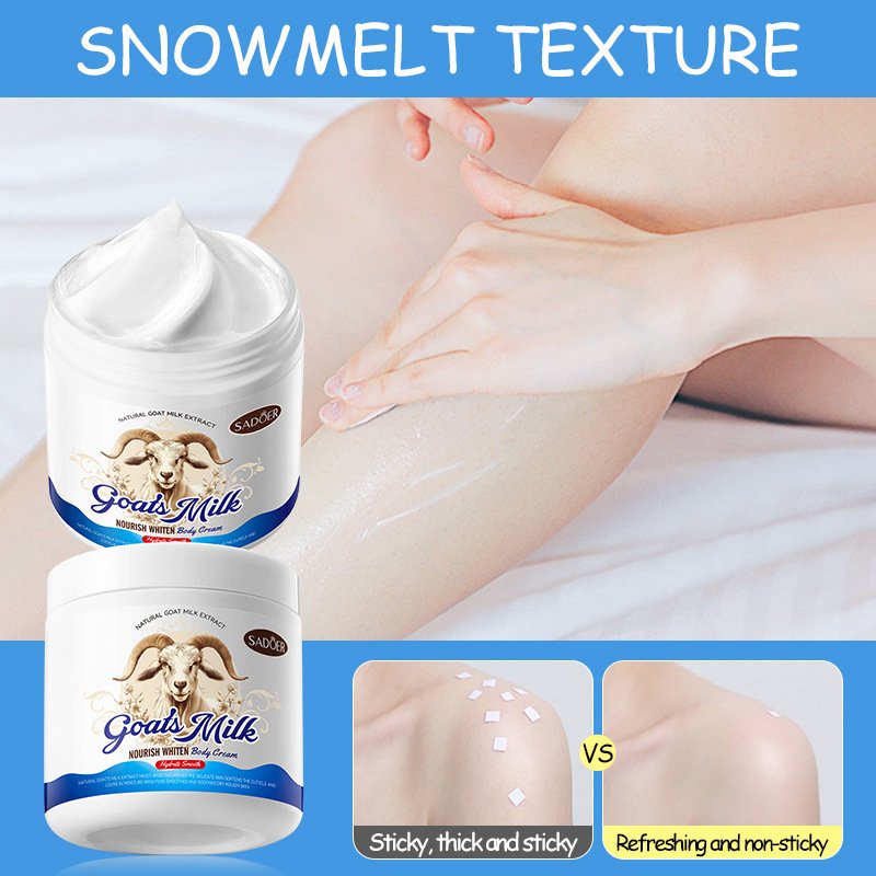 Wholesale Goat Milk Organic Body Deeply Hydrate Refreshing Long-lasting Nourish Dry Skin Whiten Body Lotion 500g