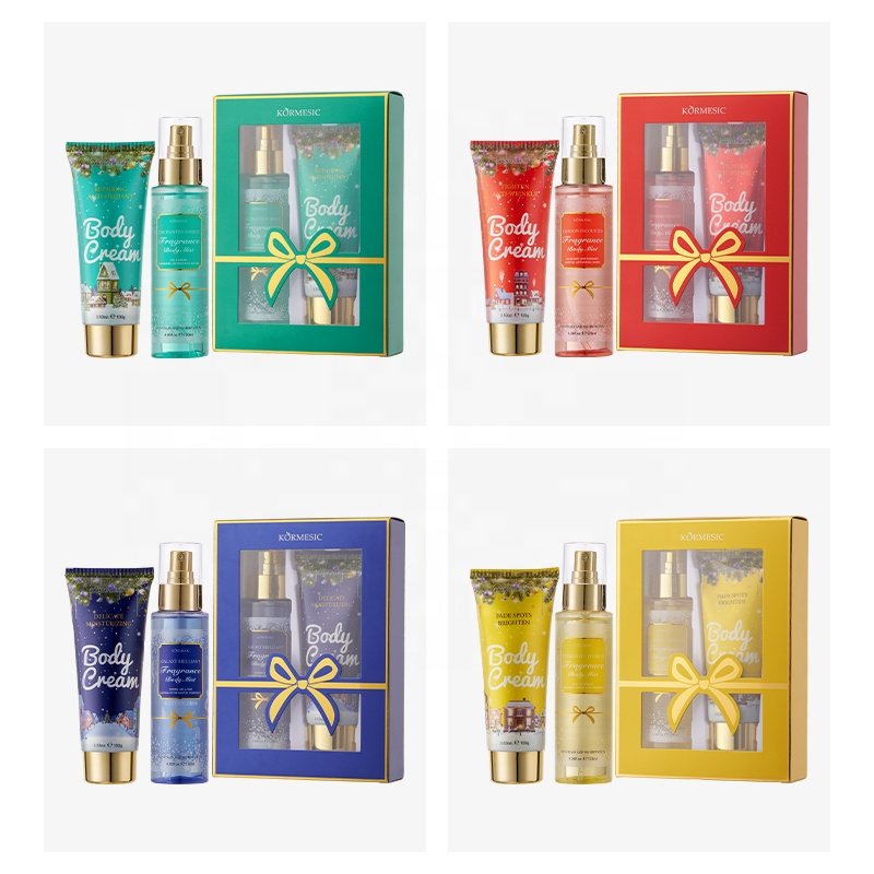 KORMESIC Wholesale perfumes Private Label fragrances spray Bodymist gift box Long Lasting Christmas body lotion mist set