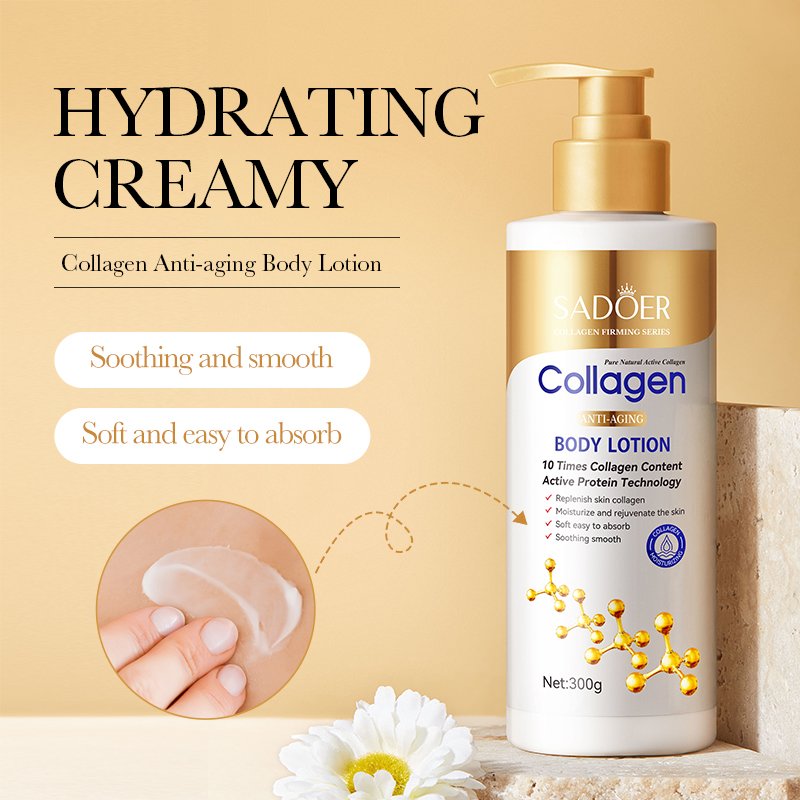 OEM ODM SADOER Manufacturer Korean Skin Care Cream Collagen Body Lotion