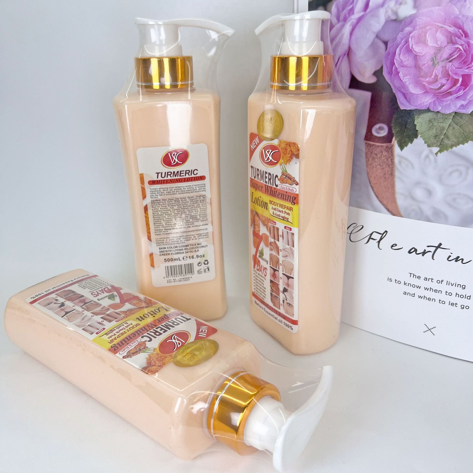 500ml Cocoa Refreshing Brightening Lotion 7 Days Super Skin Whitening Moisturizing Smoothing Body Repair Body Cream Butter