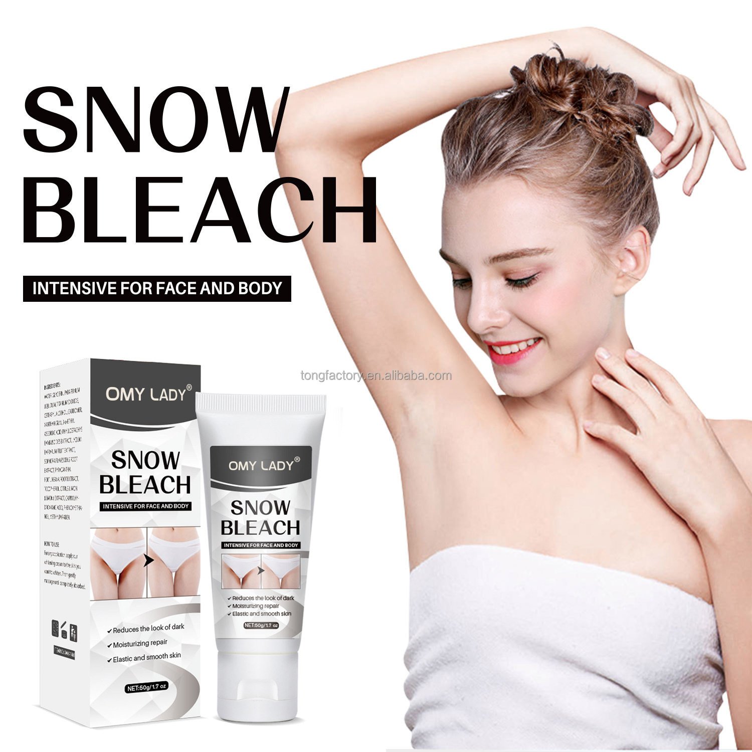 Organic Nicotinamide Body Lotion Private Part Whitening Cream for Underarm Dark Spot Bleaching