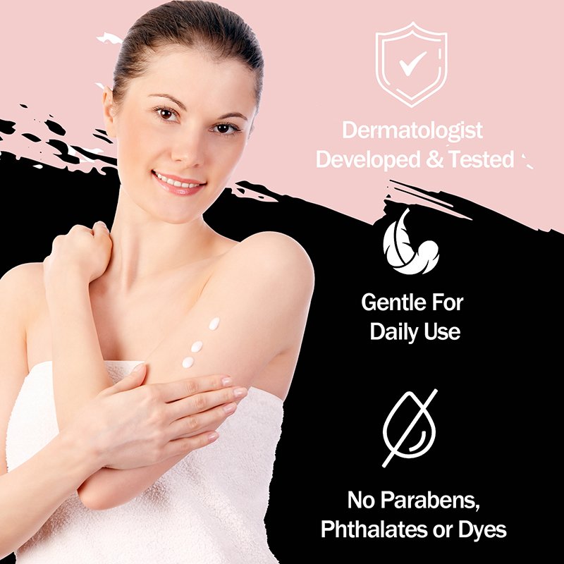 CALFLYN wholesale organic moisturizer body lotion cream whitening cocoa butter niacinamide AHA body lotion