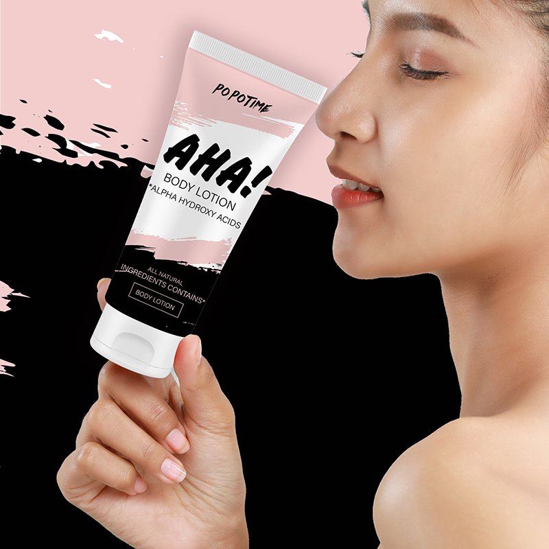 CALFLYN wholesale organic moisturizer body lotion cream whitening cocoa butter niacinamide AHA body lotion