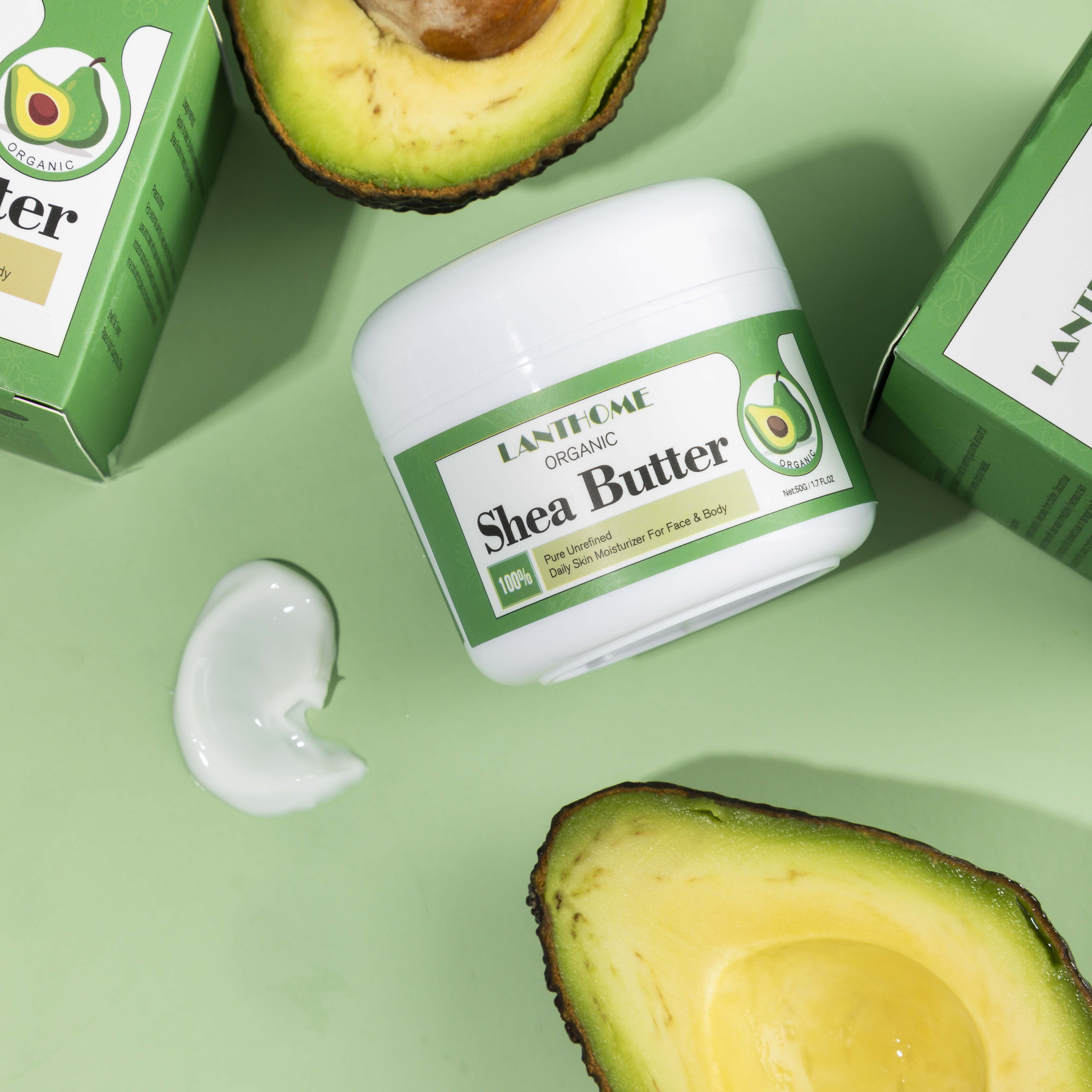 Lanthome Whitening Exfoliating Cream Whipped Skin Moisture Body Lotion Raw Bulk Shea Butter Organic Natural Body Butter