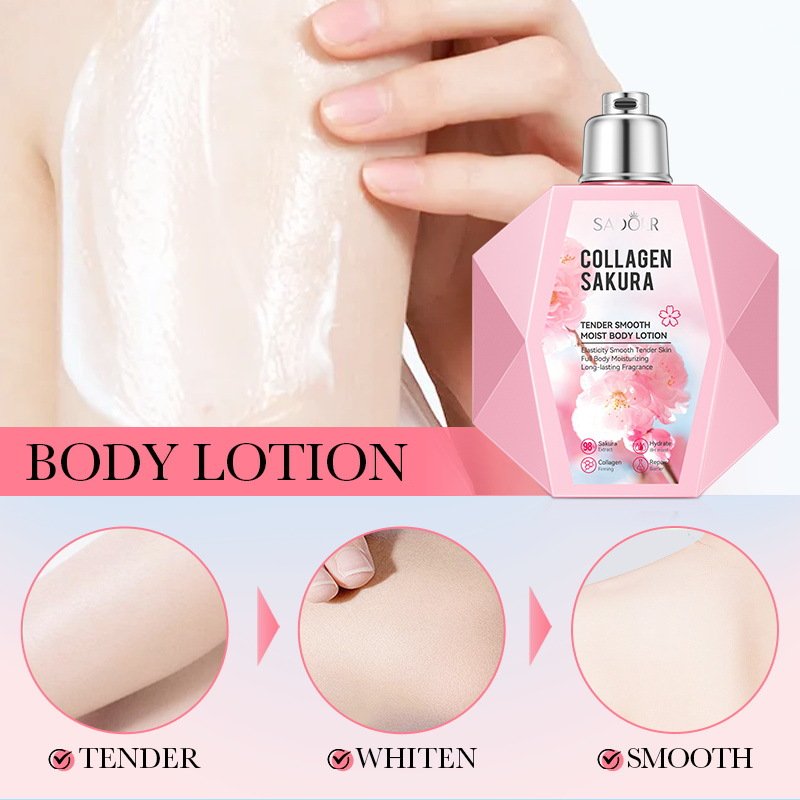 300ml Moisturizing Daily Body Skin Care Collagen Whitening Body Lotion for Women