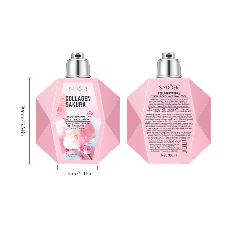300ml Moisturizing Daily Body Skin Care Collagen Whitening Body Lotion for Women