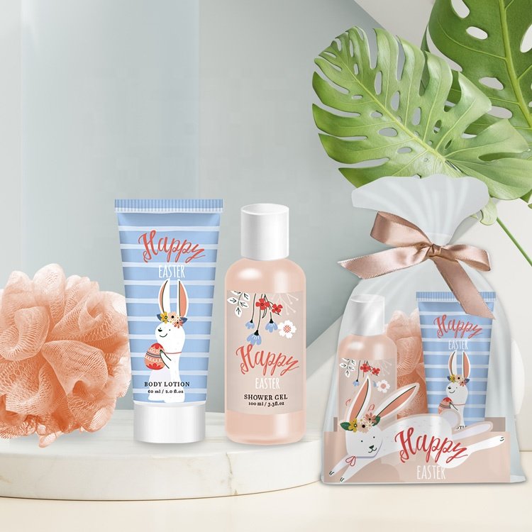 Best selling private label special bath gift shower gel and scented body lotion bath spa set