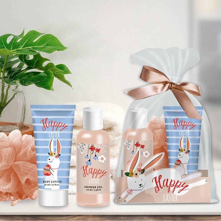 Best selling private label special bath gift shower gel and scented body lotion bath spa set