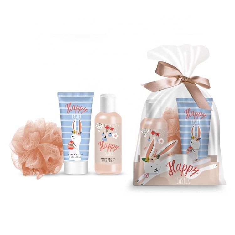 Best selling private label special bath gift shower gel and scented body lotion bath spa set