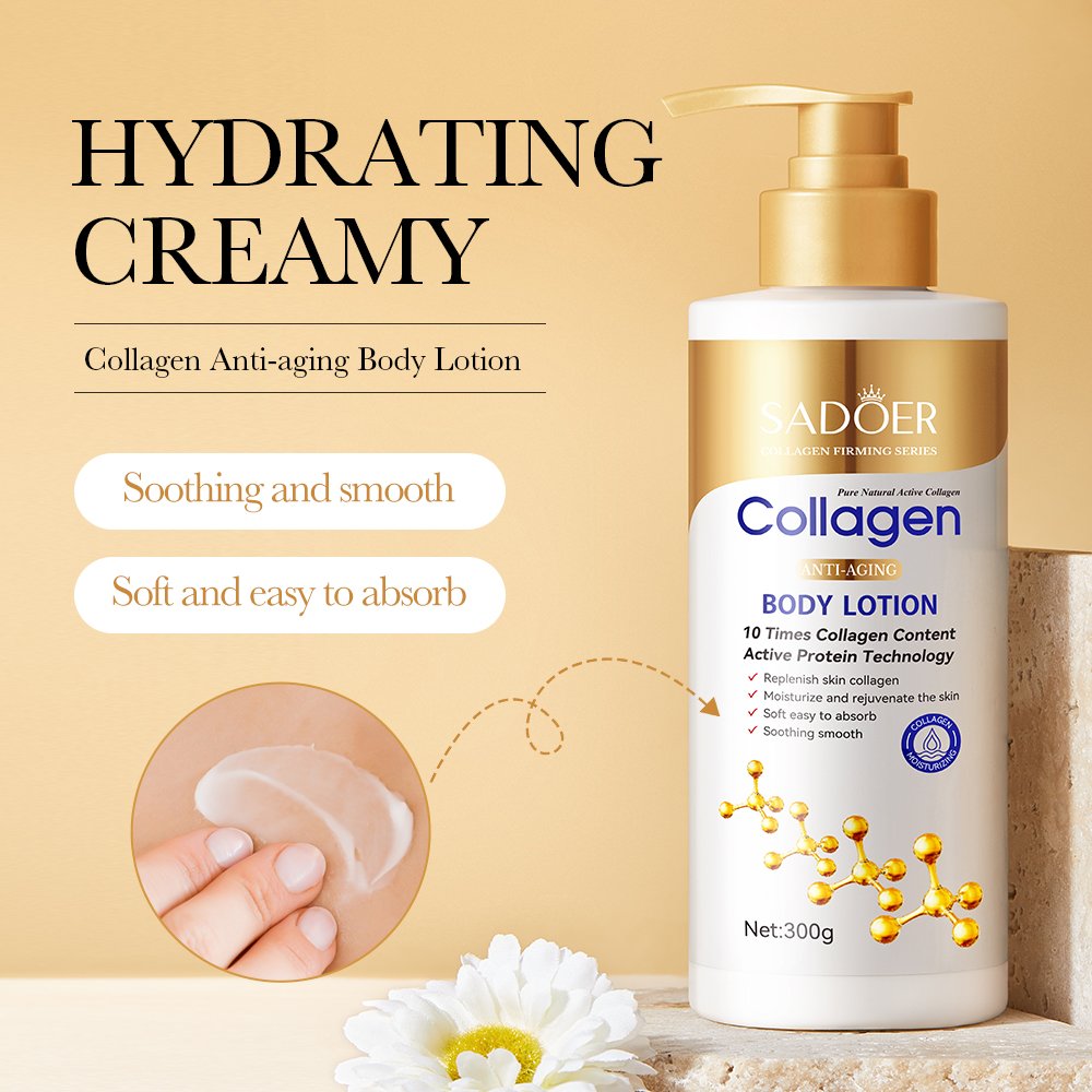 OEM ODM SADOER Wholesale Moisturizing Skin Care Collagen Body Cream Rejuvenation Body Lotion