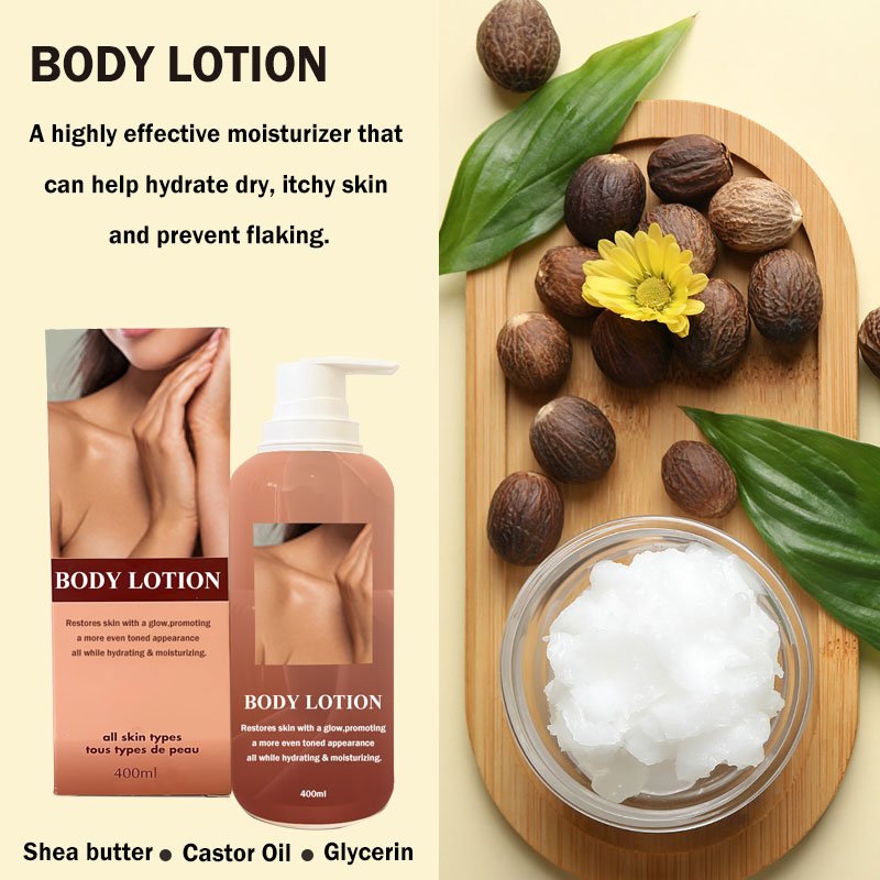 Skin Bleaching Body Lotion Customized Logo Whitening Moisturizing Butter Cream Skin Care Brightening Body Lotion