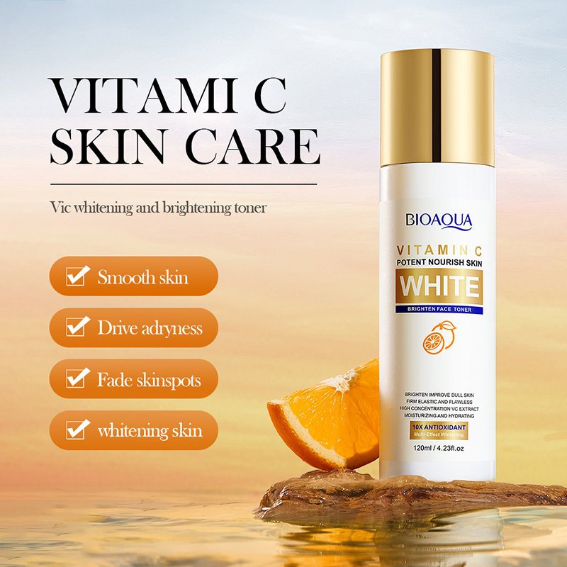 BIOAQUA Organic Extract Vitamin C Skin Care Set Face Wash Whitening Body Lotion for Face and Body