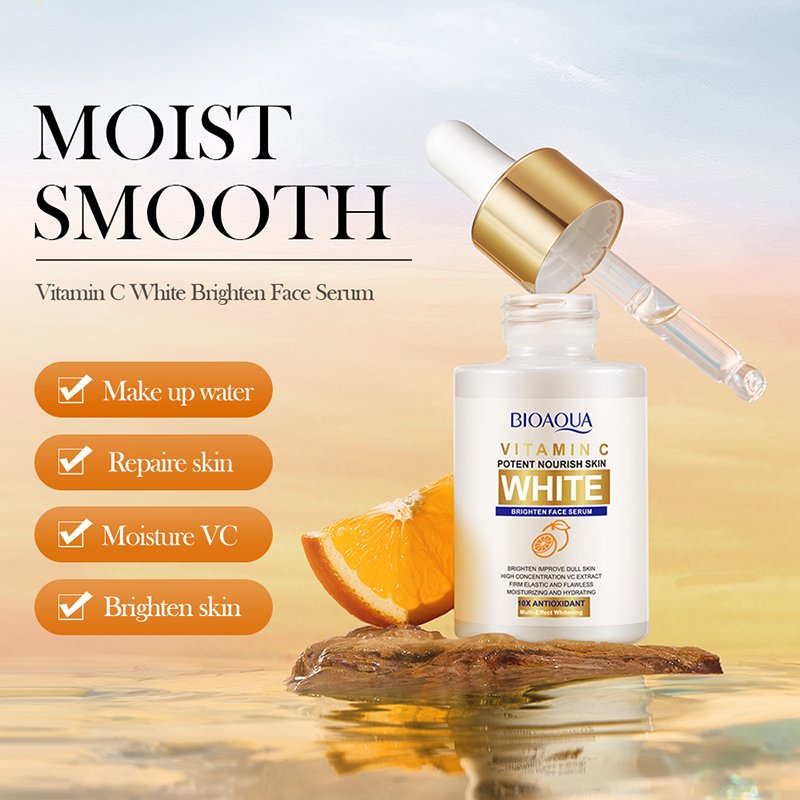 BIOAQUA Organic Extract Vitamin C Skin Care Set Face Wash Whitening Body Lotion for Face and Body