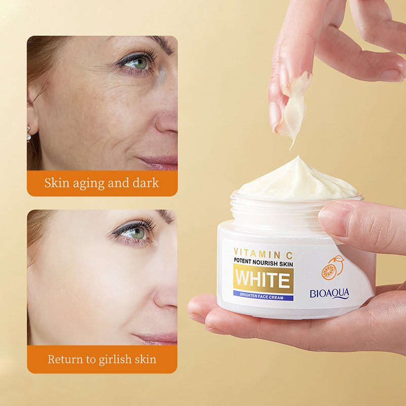 BIOAQUA Organic Extract Vitamin C Skin Care Set Face Wash Whitening Body Lotion for Face and Body
