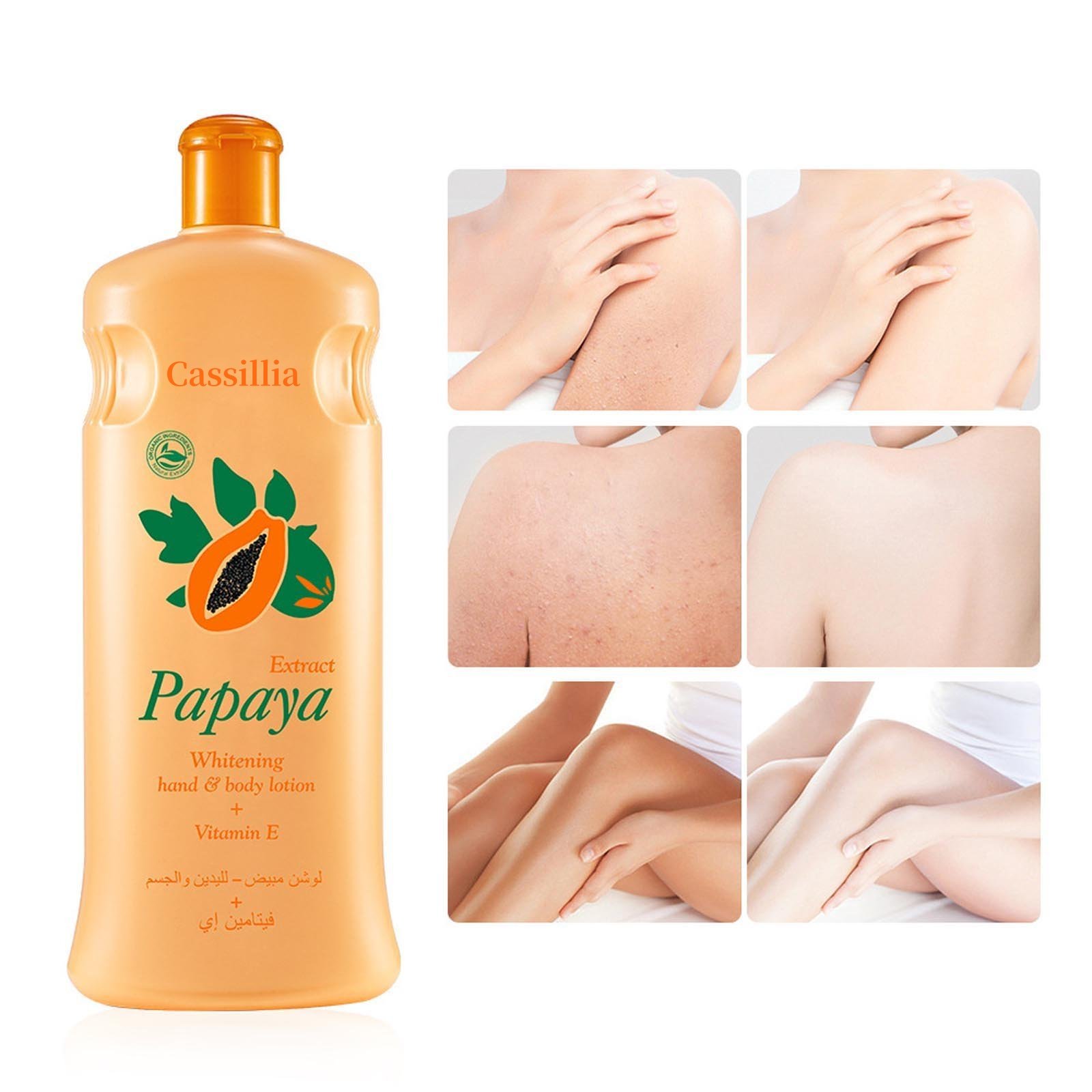 Natural Organic Papaya Vegan Niacinamide Butter Body Lotion Kojic Acid Skin Whitening Lightening Bleaching Exfoliator Cream