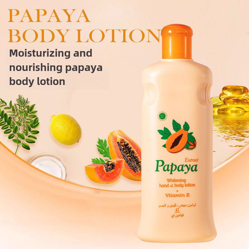 Private Label Papaya Extract Body Cream 600ml Clean Blemishes Dark Spots Hydrating Rejuvenate Even Skin Tone Against Wrinkles