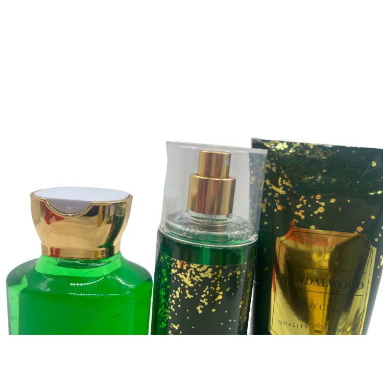 2024 New Design Custom Bodywash Logo Luxury Green Body Care Spa Gift Bath Set