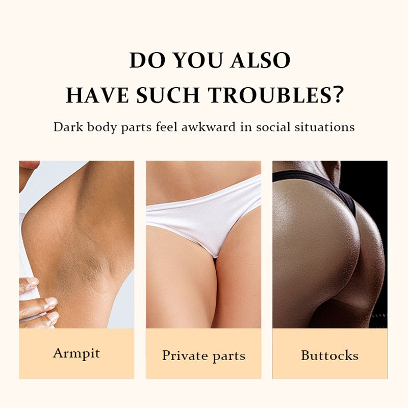 Inner Thigh Whitening Cream Intimate Underarms Bikini Area Remove Dark Spots Private Part Whitening Cream Snow Bleach Cream